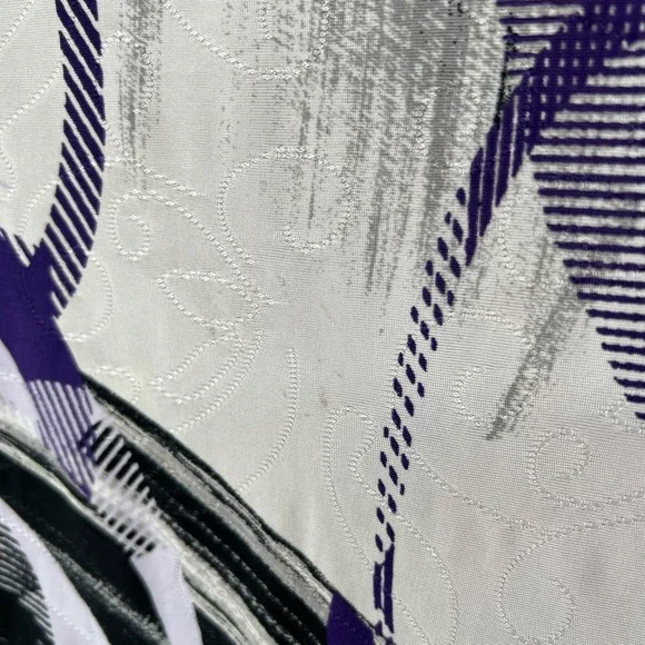 Chicos Easywear Sz 1 MEDIUM 8/10 Purple Stretchy Blouse Shirt Top Mature Comfy - Picture 5 of 7